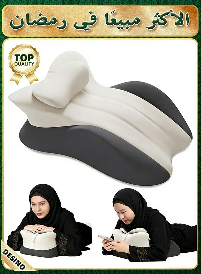 DESINO Back Support Wedge Pillow for Bed – Memory Foam Bed Rest Pillow with Small Support Cushion, Ergonomic Reading Pillow for Sitting Up, Sleeping, Acid Reflux Relief, Anti-Snoring & Leg Positioning - Image 1